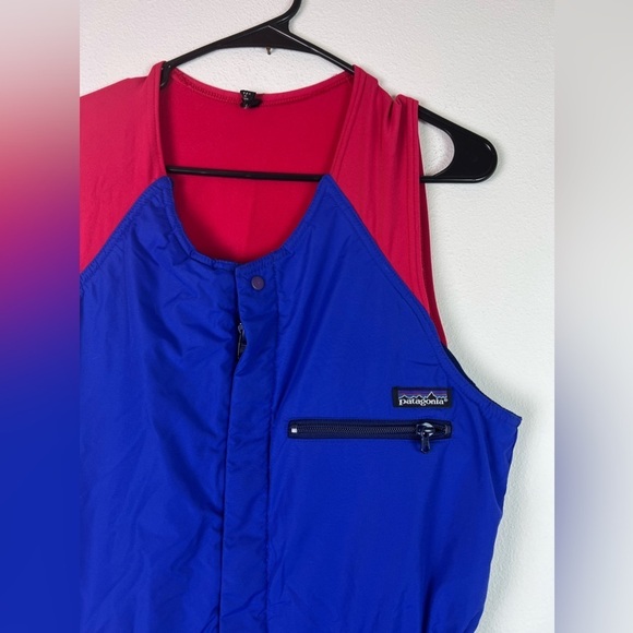 Patagonia Vintage Snowsuit Unisex Medium Waterproof Blue Red Adjustable Clasp - Picture 3 of 14